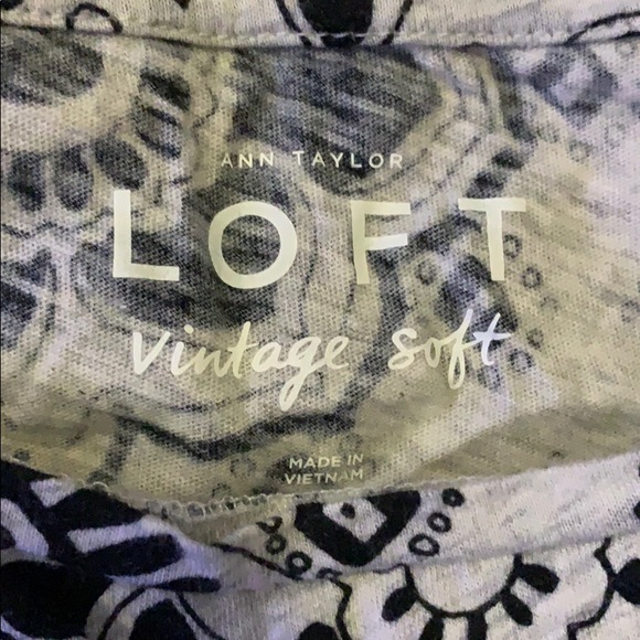Loft Black and White Soft Floral Paisley Tee - Picture 2 of 3